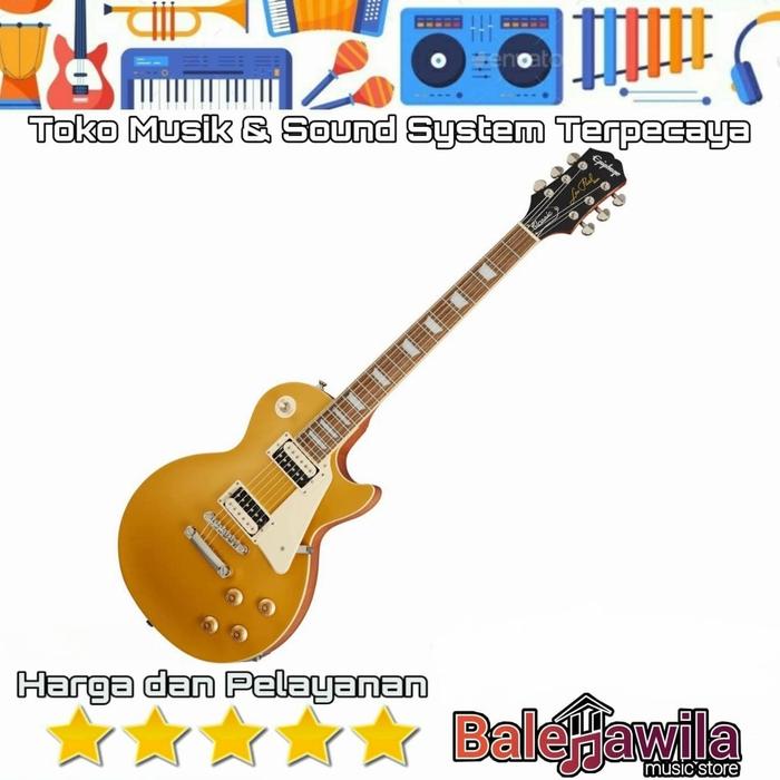 Gambar Gitar Elektrik Gitar EPIPHONE Les Paul Custom Worn Met Gold Solid Body dari TOKO MUSIK LENGKAP undefined Tokopedia
