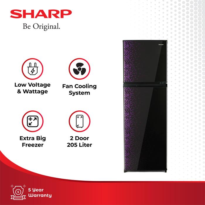 Gambar Sharp Lemari Es SJ-236MG-GB/GR Shine Magneglas Series - Biru dari Sharp Official Store Tangerang undefined Tokopedia