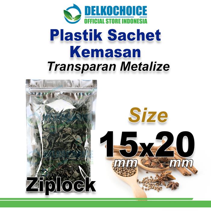 Gambar PLASTIK SACHET BAG TRANSMETZ KEMASAN ZIPLOCK SASET FOIL DELKOCHOICE - 15x20cm dari Delkochoice Official Store undefined Tokopedia