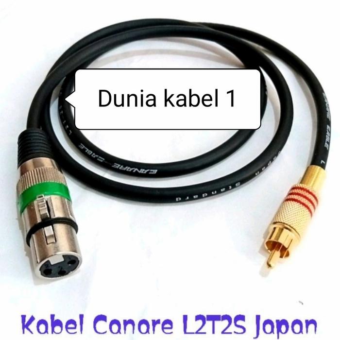 Gambar Kabel Canare L2T2S Jack XLR Pin 3 Female To Rca Male Gold Plate 0,5 M dari Duniakabel 1 undefined Tokopedia