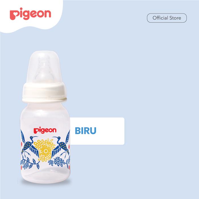Gambar PIGEON Botol Susu Bayi Pp Rp 120Ml Batik Bangau With S-Nipple Size S - Biru dari Pigeonbabyindonesia undefined Tokopedia