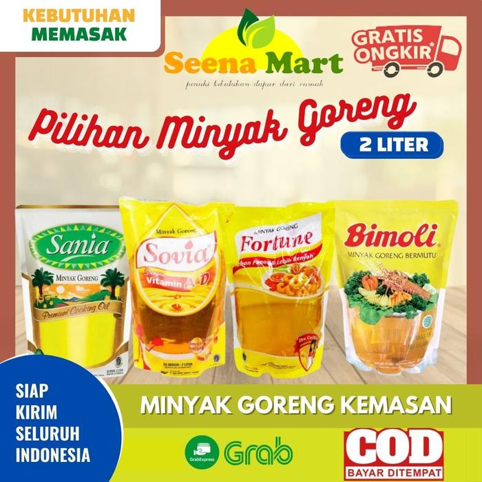 Gambar Minyak Makan Goreng Kemasan Refil 2 Liter Bimoli Sania Sovia Fortune - 2 liter Tawon dari Seena Mart undefined Tokopedia