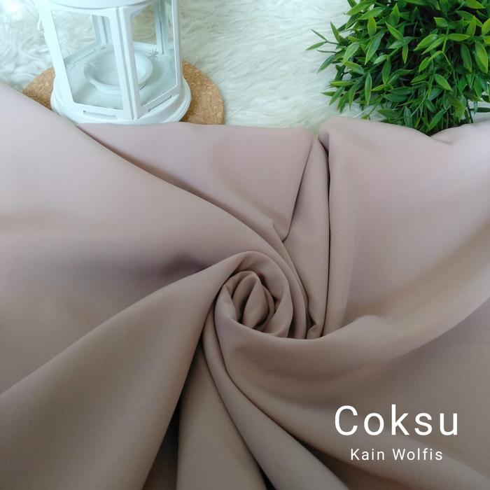 Gambar bahan kain woolfis meteran wolvis premium bahan baju gamis fashion - coksu dari Khaira cloth undefined Tokopedia