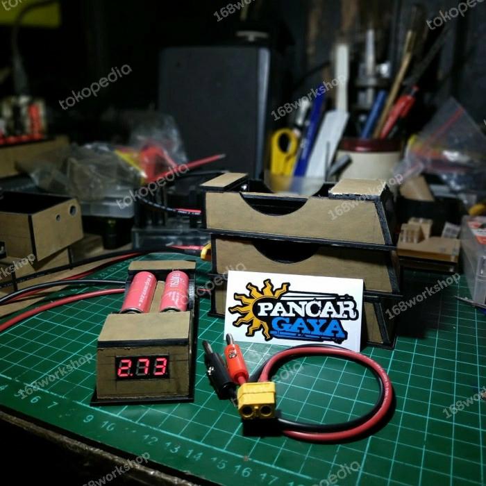 Gambar Slot batre dengan volt meter - 2 slot dari Elo Tronic Arts undefined Tokopedia