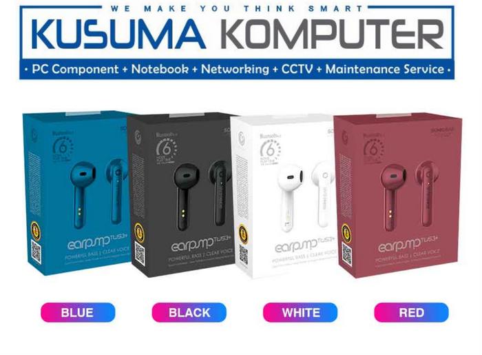 Jual SonicGear EARPUMP TWS 3+ White Sleman Kusuma