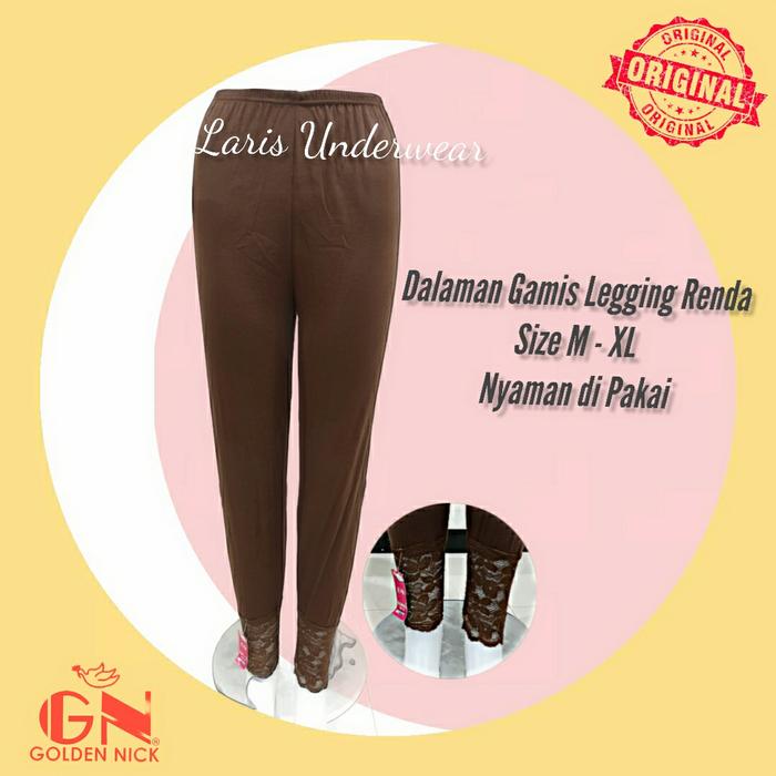 Gambar Dalaman Gamis Celana Renda/Dalaman Golden Nick/Legging Renda/Katun - Coklat Kopi, L dari CLOVERSHOP86 undefined Tokopedia