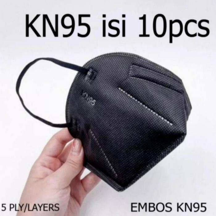 Gambar MASKER KN95 5 PLY HITAM EARLOOP DISPOSABLE FACE MASK PREMIUM dari ALFA ACC undefined Tokopedia