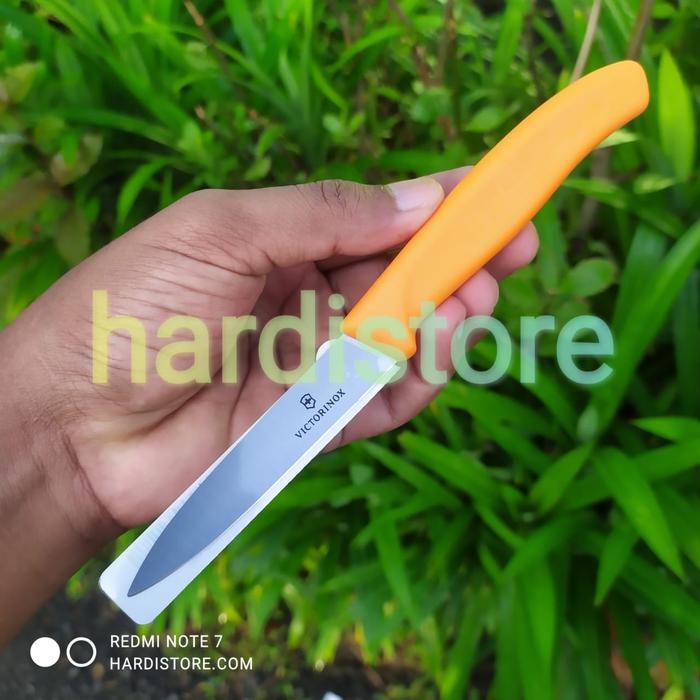 Gambar Pisau Buah 8 cm Victorinox Paring Knife 6.7606.L118 Yellow Asli Swiss - Orange dari Hardistore Superpisau undefined Tokopedia
