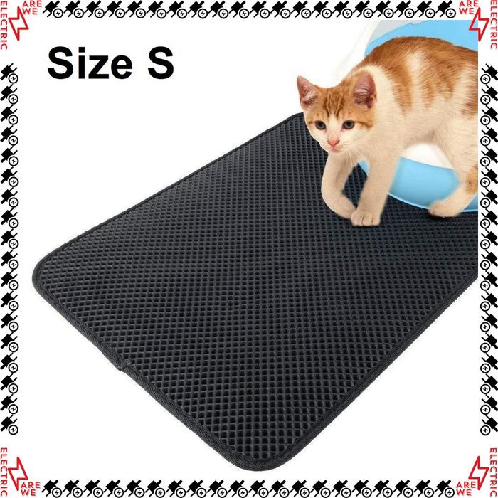 Gambar Dual Layer Cat Litter Mat Keset Pasir Kucing Waterproof EVA pad Pet - Hitam S dari OM BUCIN undefined Tokopedia