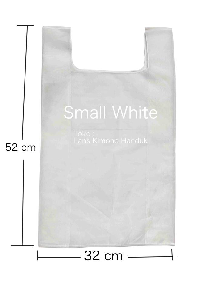 Gambar Tas Belanja Kantong Model Lipat - Small White dari Lans Kimono Handuk undefined Tokopedia