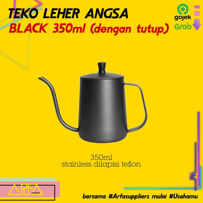 Gambar Teko Angsa Gooseneck Teflon & Tutup 350ml - dengan tutup dari Arfa Suppliers undefined Tokopedia