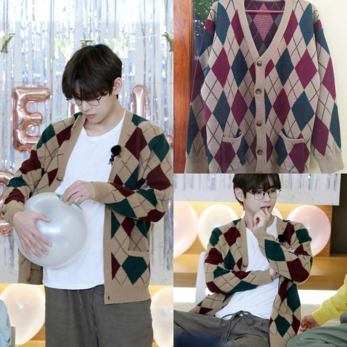 Jual CARDIGAN RAJUT KIM TAEHYUNG RUN 