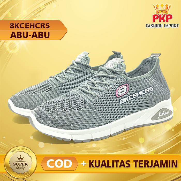 Gambar Sepatu Sneakers Wanita Spatu Sneaker Sport Olahraga Joging Cewe Import - Abu-abu, 39 dari PKP FASHION IMPORT undefined Tokopedia