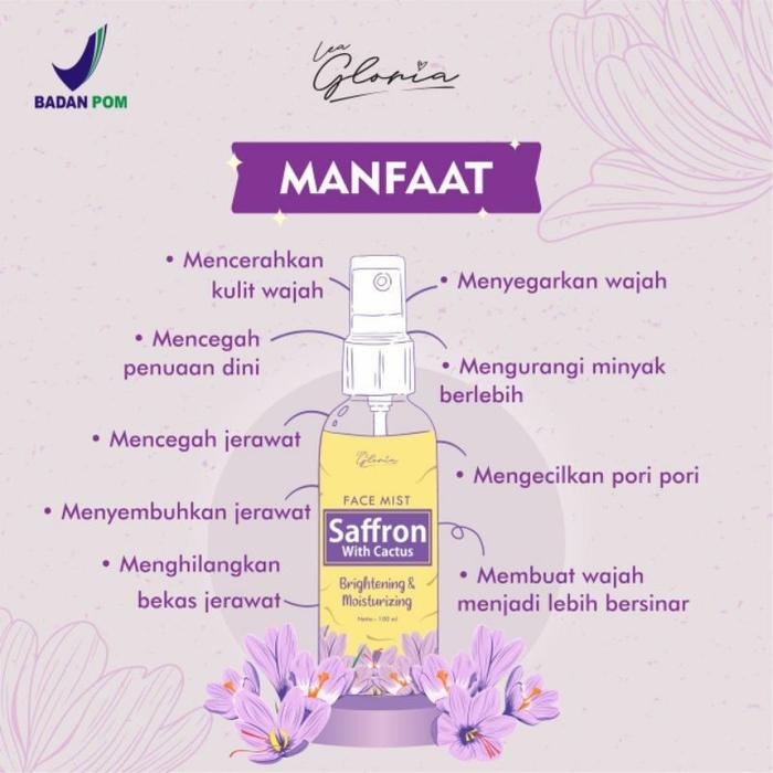 Gambar FACE SPRAY/ FACE MIST GLOWING SAFFRON BY LEA GLORIA dari Arifabeauty undefined Tokopedia