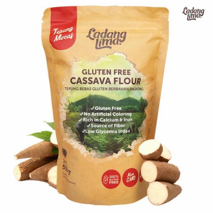 Gambar Tepung mocaf 500gr ladang lima Bahan Singkong dari Nourishia undefined Tokopedia