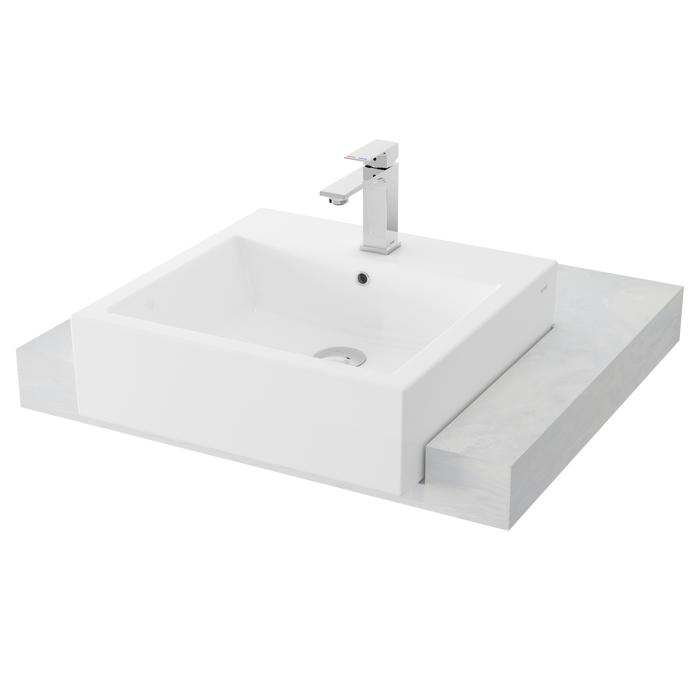 Gambar TOTO Semi Recessed Counter Lavatory 1 Tap Hole / Wastafel LW641NCJ - COMPLETE SET dari TOTO Indonesia undefined Tokopedia