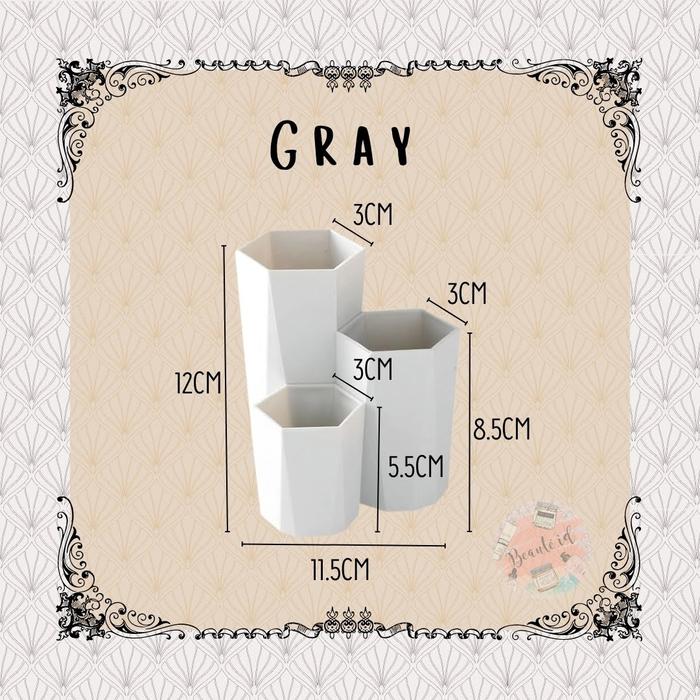 Gambar Rak Kotak Tempat Organizer Make Up Premium Wadah Kosmetik Alat Tulis - Gray dari Beaute ID undefined Tokopedia