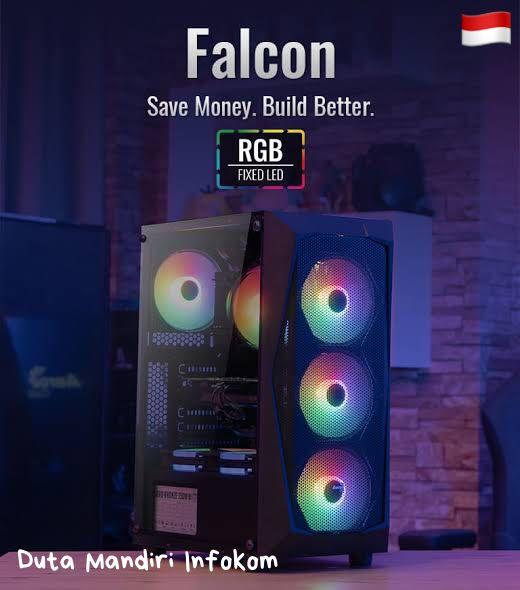Gambar Aerocool Falcon FRGB I ARGB - Mesh Design Mid-Tower ATX Gaming Case - Falcon FRGB dari Duta Mandiri Infokom undefined Tokopedia