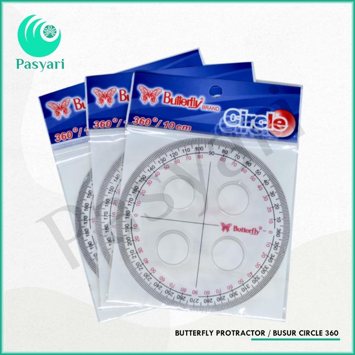 Jual Butterfly Protractor / penggaris Busur 180 / busur Circle 360 ...