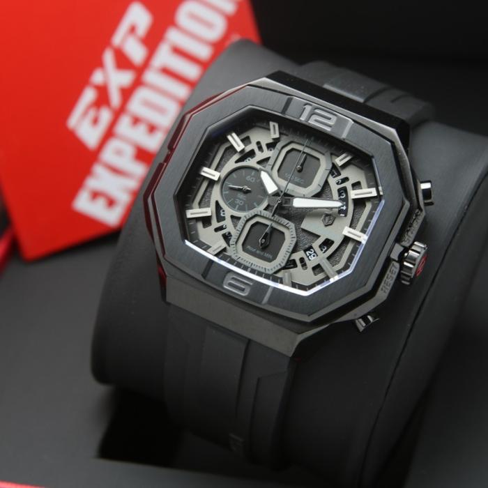 Gambar [ ORIGINAL ] Jam Tangan Pria / Cowok EXPEDITION 6813 E 6813 Rubber - FULL BLACK dari TOKOJAMKU_NEW undefined Tokopedia