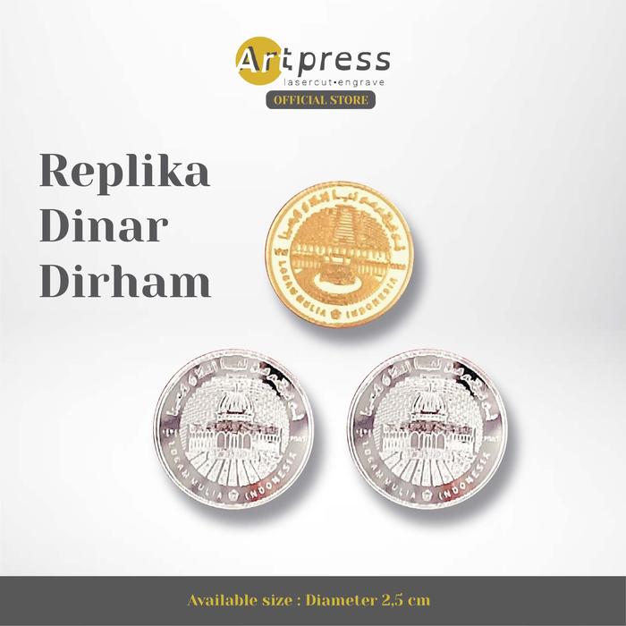 Gambar Replika Dinar Dirham - Dinar Gold | Dirham Silver - Dirham Silver dari Artpress Lasercut undefined Tokopedia