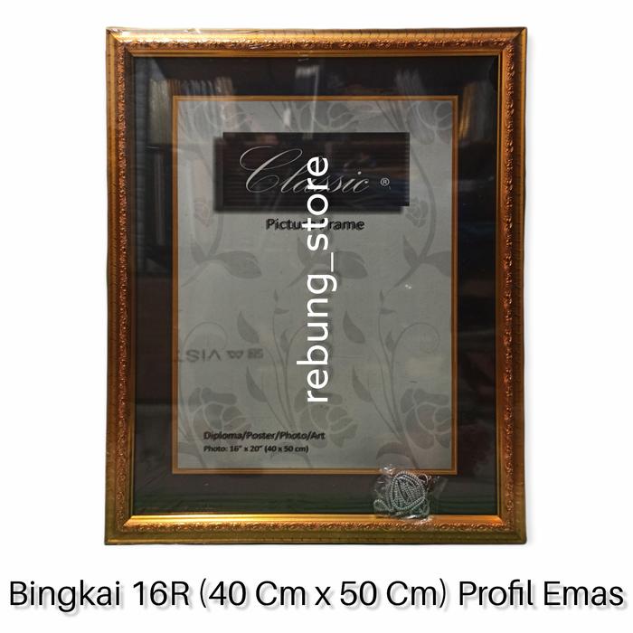 Gambar Bingkai / Frame / Pigura Foto 16 R (40 Cm x 50 Cm) Full Variasi - Emas dari re bung bingkai store undefined Tokopedia