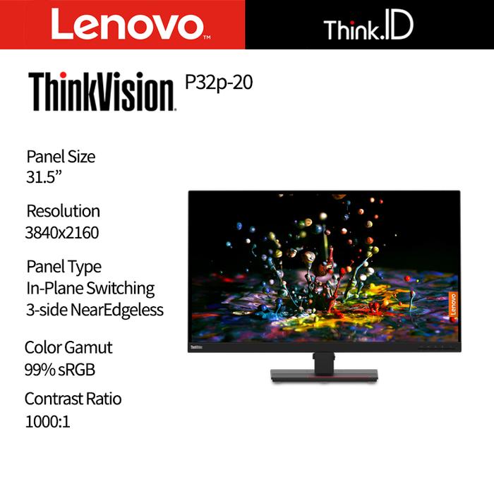 Monitor LED Lenovo ThinkVision P32p 