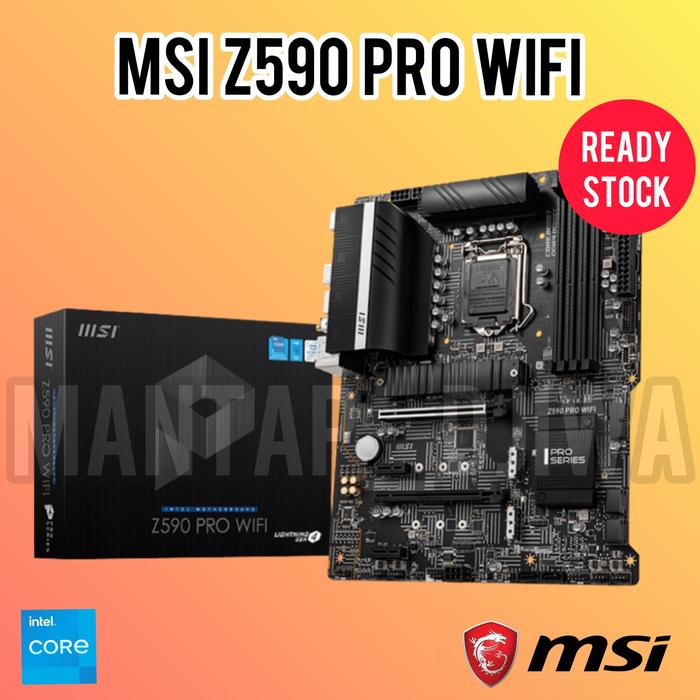 Msi Motherboard Z590 Pro Wifi LGA 1200 intel New Garansi Resmi di Mdj  Techno_new Tokopedia