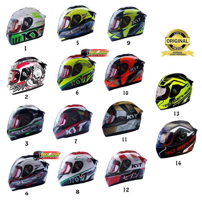Gambar KYT RC 7 MOTIF ORIGINAL HELM FULL FACE CEWEK COWOK TERBARU / JUAL INK - M dari aldohelm2 undefined Tokopedia