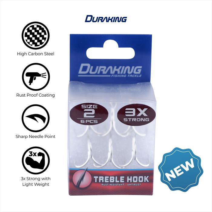 Gambar Duraking Hooks -Treble Hook 3x Strong - 10 dari Duraking Outdoor and Sports undefined Tokopedia