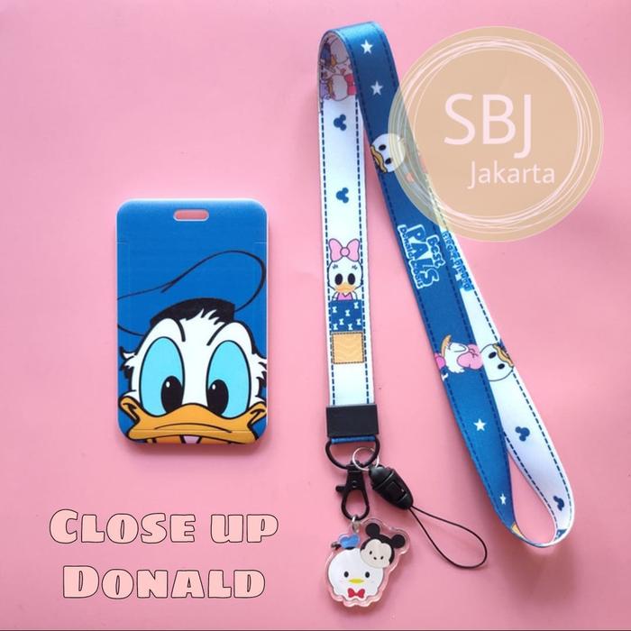 Gambar Tempat kartu / ID card holder / tempat flash card e toll / name tag - CLOSE UP DONALD dari Genki Ritchi undefined Tokopedia