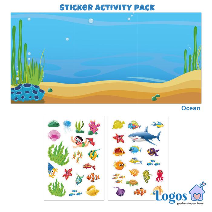 Gambar Sticker Belajar Ikan Laut + background playmat anak TK PAUD preschool - Ocean dari Logos undefined Tokopedia