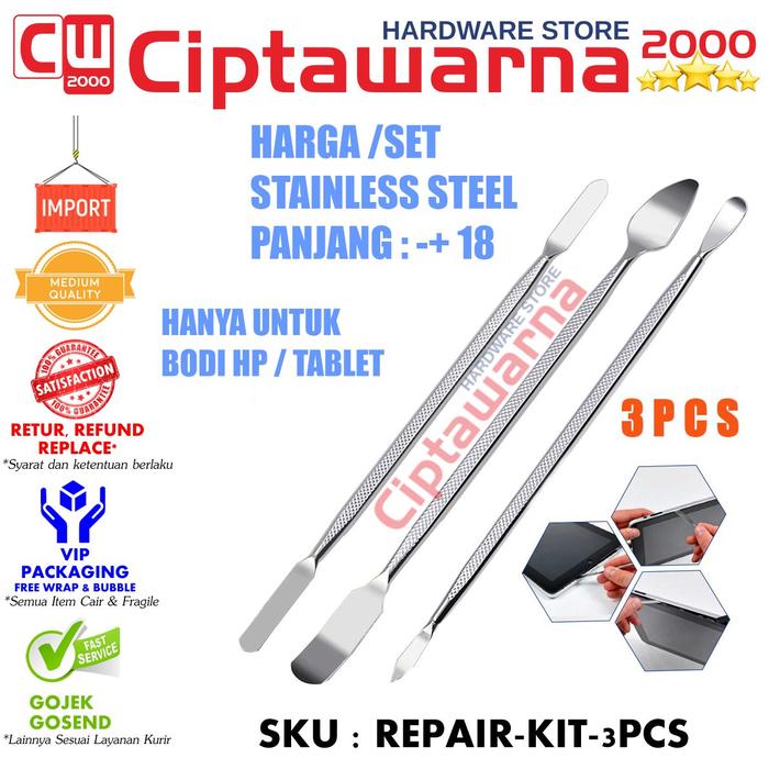 Gambar Alat Congkel Pembuka Bodi Smartphone Opening Tool Repair Kits 3 PCS dari Ciptawarna2000 Home Living undefined Tokopedia