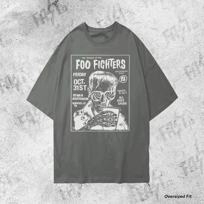 Jual Kaos Band Oversize Foo Figther 