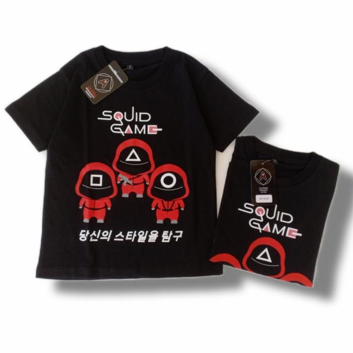 Gambar Atasan anak squid game baju anak squid game kaos anak SQUID GAME - Hitam, S dari DEKHA LARIS JAYA undefined Tokopedia