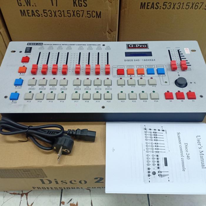 Gambar Mixer Lampu lighting DMX 512 Disco 240 controller ( Silver ) dari galery musik88 undefined Tokopedia