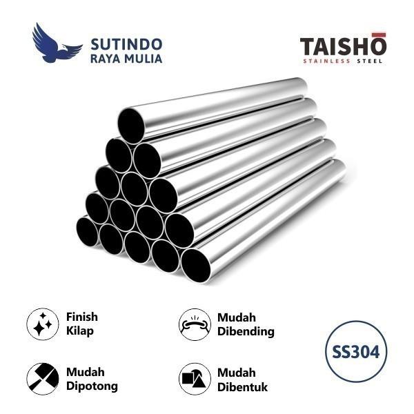 Gambar Pipa Stainless Kilap SS 304 1/2 Inch x 1 MM x 6M dari Sutindo Shop undefined Tokopedia