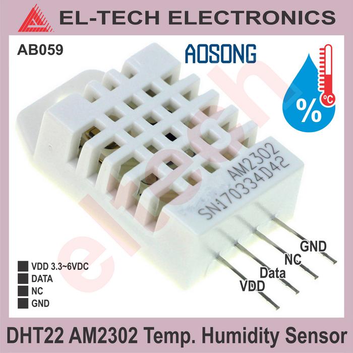 Gambar DHT-22 DHT22 AM2302 Temperature Humidity Sensor Ukur Suhu Kelembaban - Sensor saja dari ELTECH online undefined Tokopedia