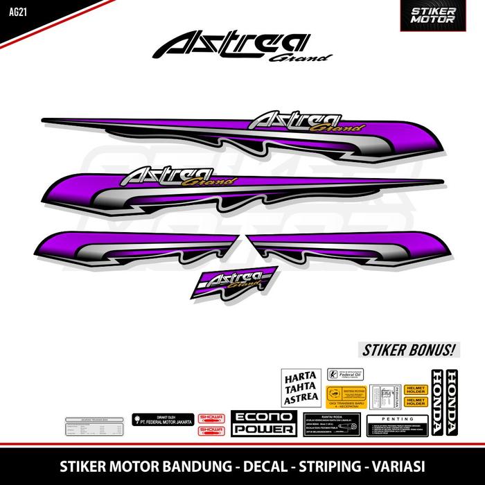 Gambar STRIPING ASTREA GRAND 21 STICKER ASTREA KLASIK HONDA STIKER VARIASI - Ungu dari Stiker Motor Bandung undefined Tokopedia