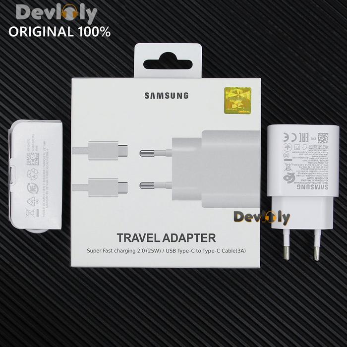 Gambar KABEL CHARGER SAMSUNG 25W A71 A70S A80 S20 NOTE10 AST CHARGING 2.0 - Putih dari Devloly Official Store undefined Tokopedia