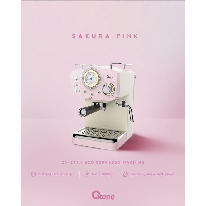 Gambar 100% original Home Eco Espresso Machine Oxone OX-213 Coffee Maker - Pink dari JJ.Store77 undefined Tokopedia