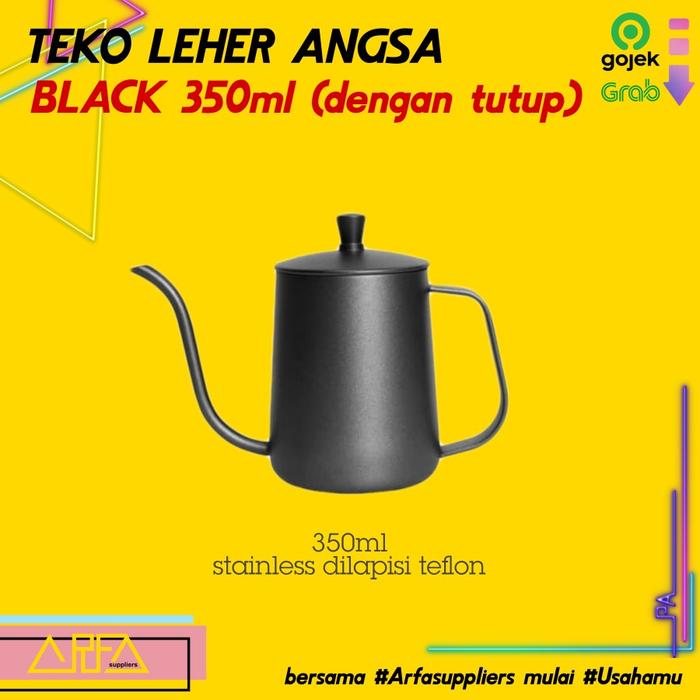 Gambar Teko Angsa Thermometer Gooseneck Kettle 1200ml Black - 350ml dari Arfa Suppliers undefined Tokopedia