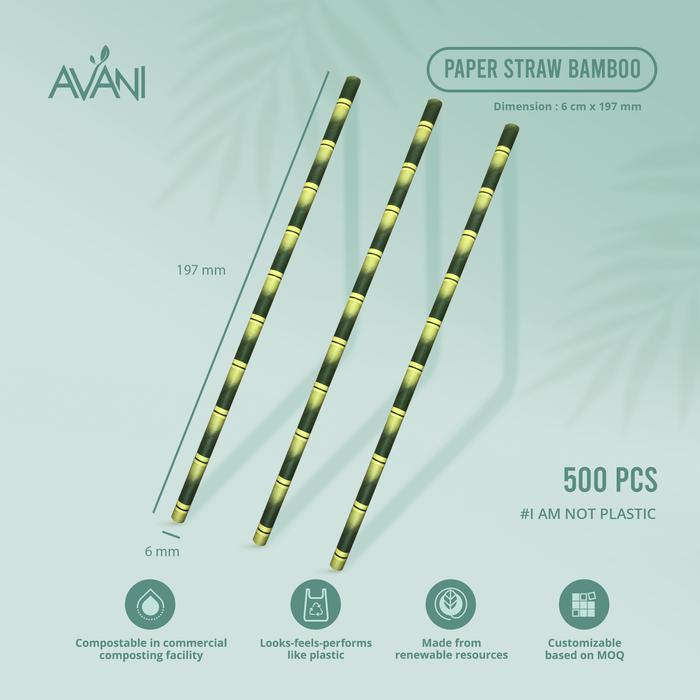 Gambar Avani Paper Straws - Long 6mm - Bamboo dari Avani Eco Bali undefined Tokopedia