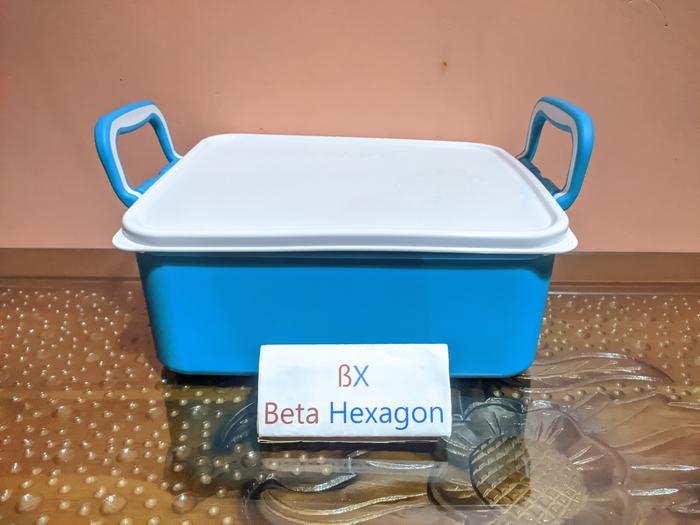 Gambar Window Treasure Keeper Tupperware 5,7L-6,5L Biru Tempat Box Pnyimpanan - 5,7L Biru Tosca dari Beta Hexagon undefined Tokopedia