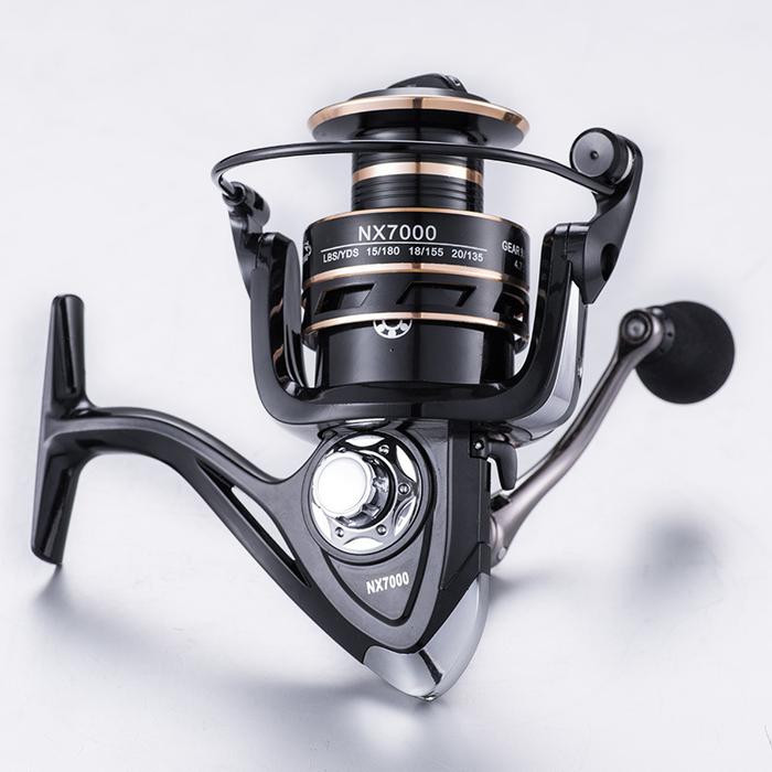 Gambar TaffSPORT NX6000 Series Metal Reel Fishing Reel 4.7:1 Gear Ratio Black - Hitam NX6000 dari Tuku_Kene0921 undefined Tokopedia
