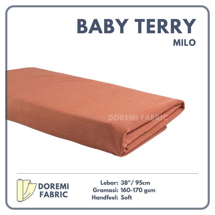 Gambar (METERAN) Kain DOREMI BABY TERRY Premium - MILO - BABY TERRY 38", 1/2 MTR - MILO dari Doremi Fabric undefined Tokopedia