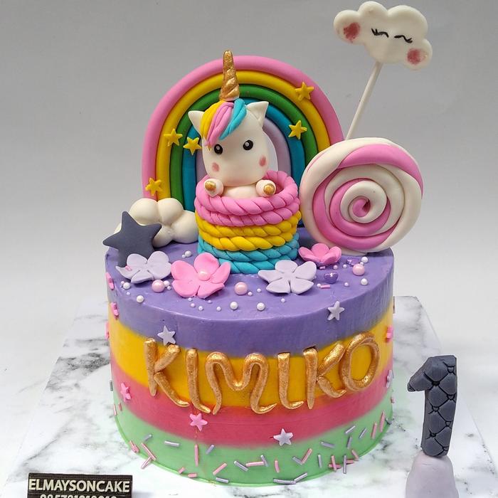 Gambar kue ulang tahun unicorn / cake birthday unicorn /kue ultah unicorn dari elmaysonkidshop undefined Tokopedia