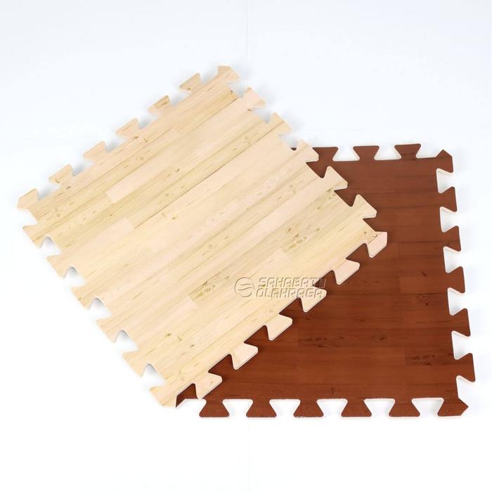 Gambar Matras Puzzle Anak Motif Kayu PREMIUM 30cmx30cm Playmat Wooden Murah - campur dari Werving_NEW undefined Tokopedia