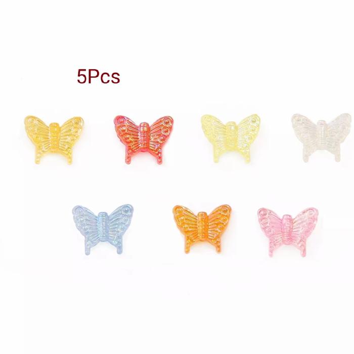 Gambar Manik Manik Kupu Kupu Butterfly Bahan Aksesoris Kalung Gelang Anting - Putih dari Broadway Style undefined Tokopedia