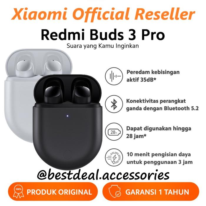 Jual Xiaomi Mi Redmi Buds 3 Pro Active Noise Cancellation ANC Garansi Resmi  - Abu-abu - Jakarta Pusat - Bestdeal Official | Tokopedia